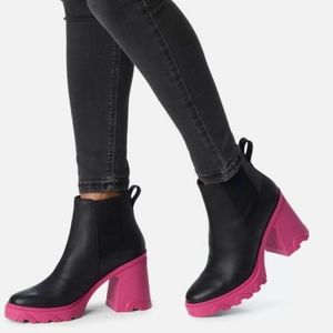 Sorel Brex Cozy Chunky block heels ankle boots